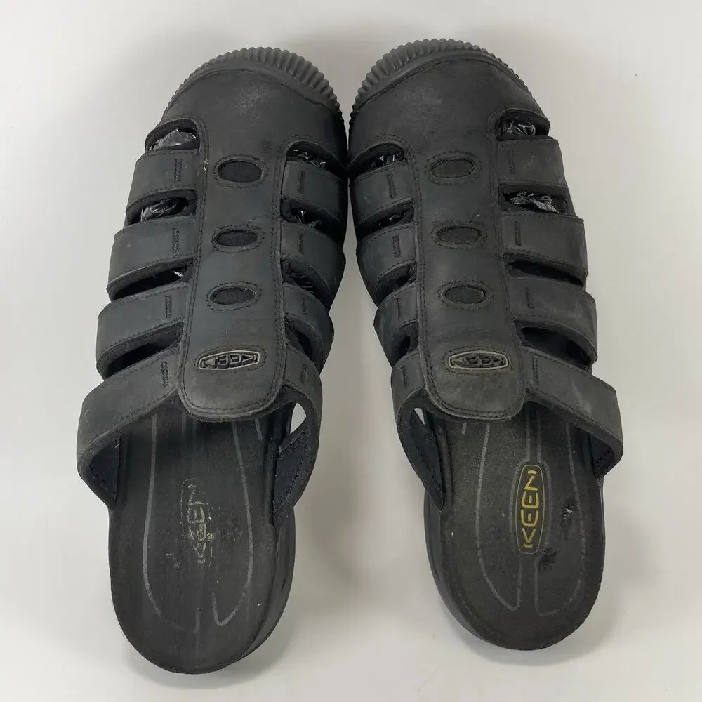KEEN Daytona Slide Fisherman Sandals Mens Size 10 Black Slip On Outdoor